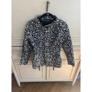 Dsquared2 Made In Italy‎ Black White Geometric Blazer Pockets Size 40/S Silk